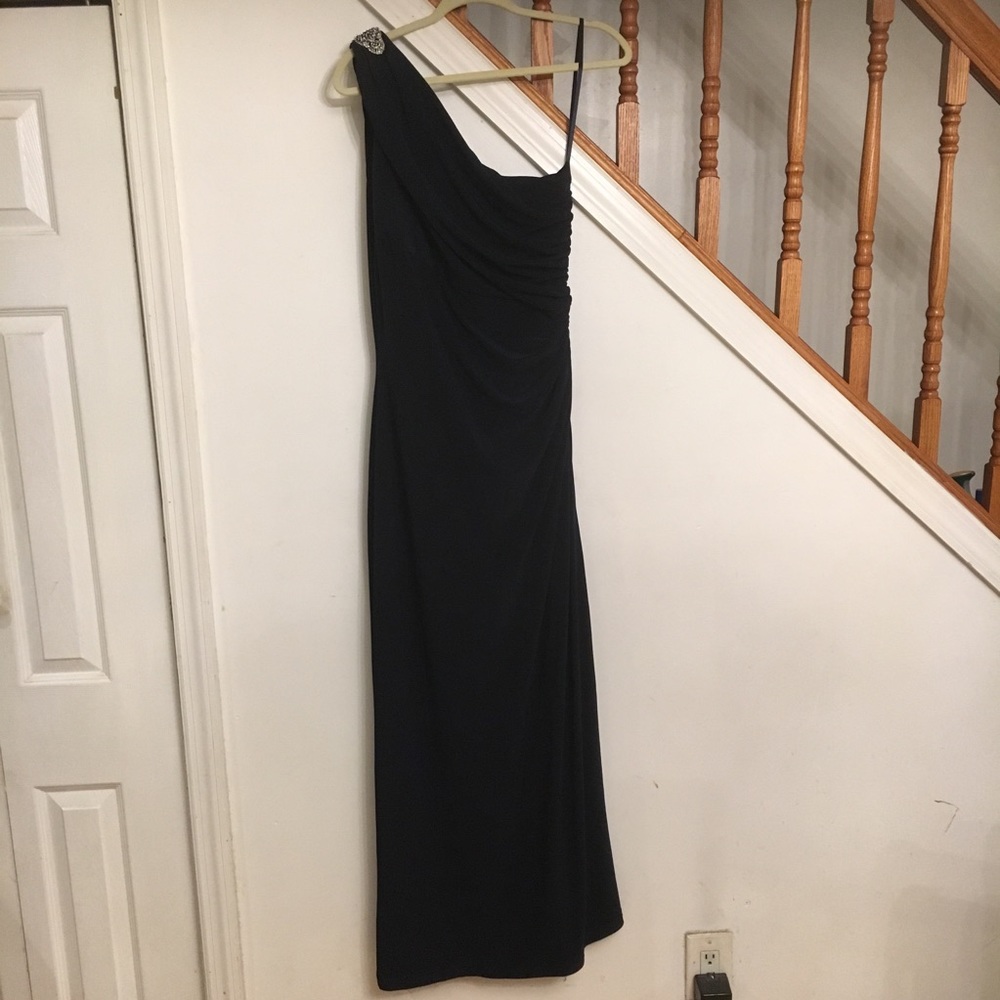Ralph Lauren One Shoulder Evening Gown